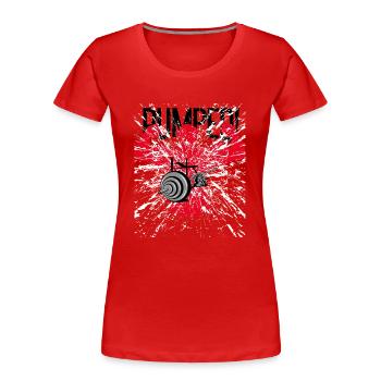 Gewichtheber - Frauen Premium Bio T-Shirt - Rot - Vorne - Mia (176cm)