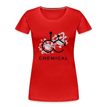 CHEMIE - Frauen Premium Bio T-Shirt - Rot - Vorne - Mia (176cm)