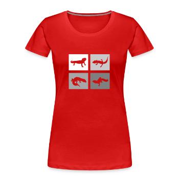 Terrarium Reptilien Aquarium Echsen Leopard-Geckos - Frauen Premium Bio T-Shirt - Rot - Vorne - Mia (176cm)