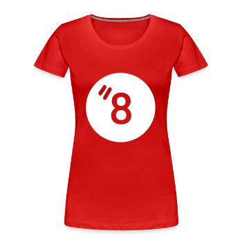 8 ball - Frauen Premium Bio T-Shirt - Rot - Vorne - Mia (176cm)