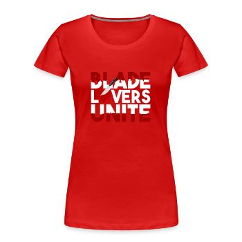 Blade Lover Unite - T-shirt bio Premium Femme - rouge - Devant - Mia (176cm)