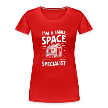 Tiny House roulante style de vie minimaliste - T-shirt bio Premium Femme - rouge - Devant - Mia (176cm)