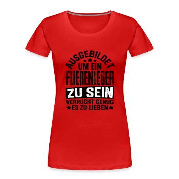 Carreleur carreleur carreleur carreleur dicton - T-shirt bio Premium Femme - rouge - Devant - Mia (176cm)