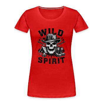 WILD SPIRIT - Women's Premium Organic T-Shirt - red - Front - Mia (176cm)