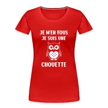 Netter Humor - Frauen Premium Bio T-Shirt - Rot - Vorne - Mia (176cm)