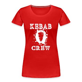 L’équipe de Döner Kebab - T-shirt bio Premium Femme - rouge - Devant - Mia (176cm)