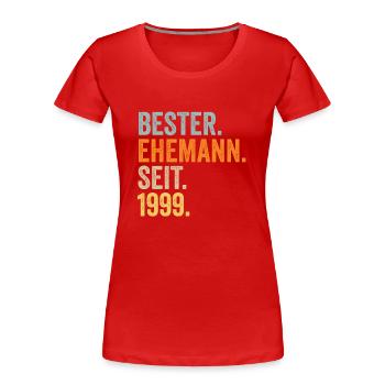Valentine's Day Best Husband Since 1999 - Women's Premium Organic T-Shirt - red - Front - Mia (176cm)