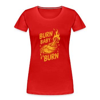 Hot Chicken Wings Spicy Wings Buffalo Wings - Women's Premium Organic T-Shirt - red - Front - Mia (176cm)