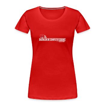 Bachelor of Computer Science Computerwissenschafte - Frauen Premium Bio T-Shirt - Rot - Vorne - Mia (176cm)