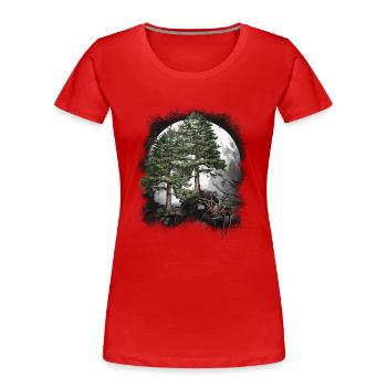 Halloween Spinne Spinnen Waldbewohner - Frauen Premium Bio T-Shirt - Rot - Vorne - Mia (176cm)