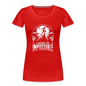 Ultra Running Ultramarathon Runner Marathoner - Frauen Premium Bio T-Shirt - Rot - Vorne - Mia (176cm)