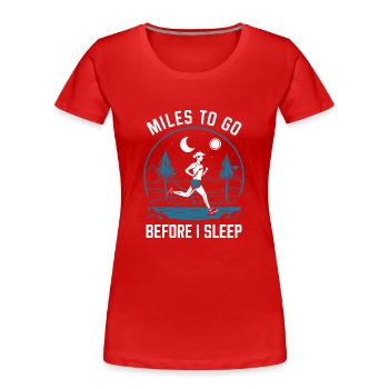 Ultra Running Ultramarathon Runner Marathoner - Frauen Premium Bio T-Shirt - Rot - Vorne - Mia (176cm)