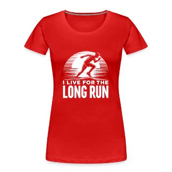 Ultra Running Ultramarathon Runner Marathoner - Frauen Premium Bio T-Shirt - Rot - Vorne - Mia (176cm)