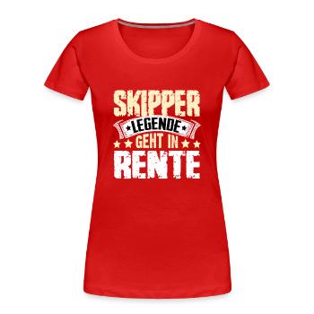 Skipper legend retires - Women's Premium Organic T-Shirt - red - Front - Mia (176cm)