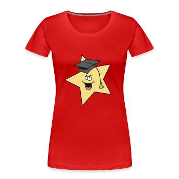 Stern Sternchen Schlau klug Studiert Student - Frauen Premium Bio T-Shirt - Rot - Vorne - Mia (176cm)