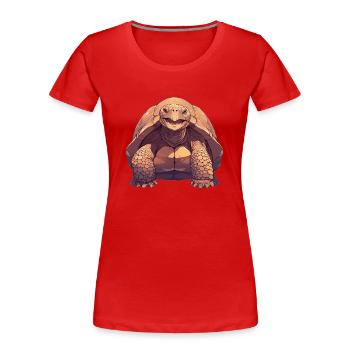 Tortues géantes Tortue géante - T-shirt bio Premium Femme - rouge - Devant - Mia (176cm)