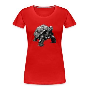 Tortues géantes Tortue géante - T-shirt bio Premium Femme - rouge - Devant - Mia (176cm)