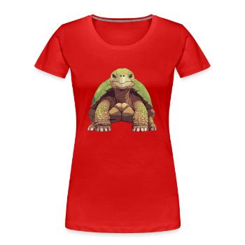 Tortues géantes Tortue géante - T-shirt bio Premium Femme - rouge - Devant - Mia (176cm)