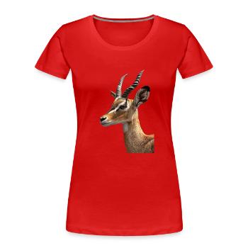 Antilope - Frauen Premium Bio T-Shirt - Rot - Vorne - Mia (176cm)
