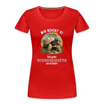 Tortues géantes Tortue géante - T-shirt bio Premium Femme - rouge - Devant - Mia (176cm)