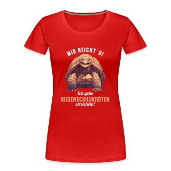 Tortues géantes Tortue géante - T-shirt bio Premium Femme - rouge - Devant - Mia (176cm)