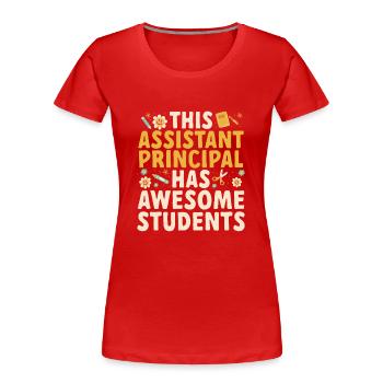 Directeur adjoint - T-shirt bio Premium Femme - rouge - Devant - Mia (176cm)