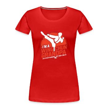 Wing Chun Kampfsport Geschenk - Frauen Premium Bio T-Shirt - Rot - Vorne - Mia (176cm)