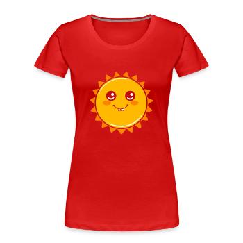 Sonnensystem Universum - Frauen Premium Bio T-Shirt - Rot - Vorne - Mia (176cm)