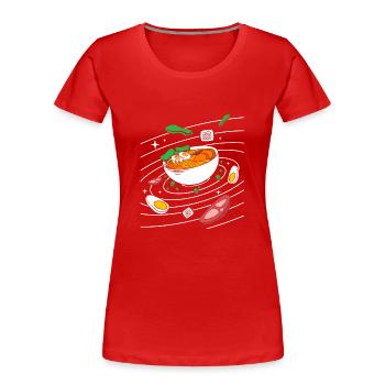 Universum Sonnensystem - Frauen Premium Bio T-Shirt - Rot - Vorne - Mia (176cm)