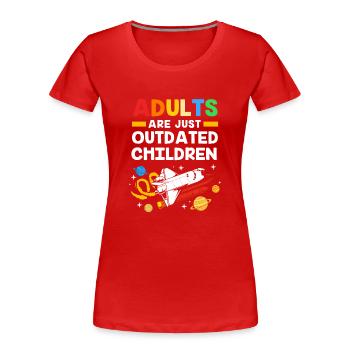 Universum Sonnensystem - Frauen Premium Bio T-Shirt - Rot - Vorne - Mia (176cm)