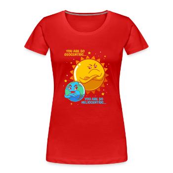 Sonnensystem Universum - Frauen Premium Bio T-Shirt - Rot - Vorne - Mia (176cm)