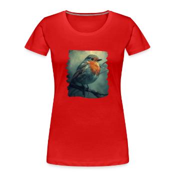 Robin Rotkehlchen - T-shirt bio Premium Femme - rouge - Devant - Mia (176cm)