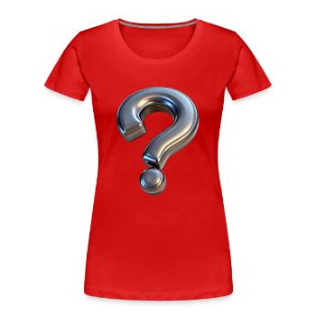 QUESTION - T-shirt bio Premium Femme - rouge - Devant - Mia (176cm)
