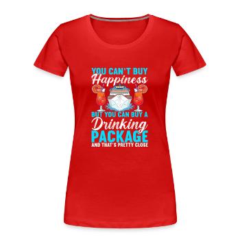 Kreuzfahrt Urlaub Kreuzfahrtschiff - Frauen Premium Bio T-Shirt - Rot - Vorne - Mia (176cm)