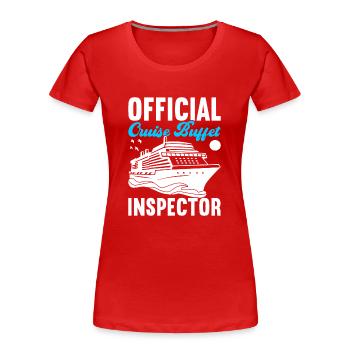 Kreuzfahrt Urlaub Kreuzfahrtschiff - Frauen Premium Bio T-Shirt - Rot - Vorne - Mia (176cm)