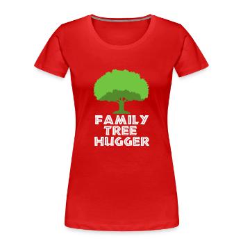 Stammbaum Genealogie - Frauen Premium Bio T-Shirt - Rot - Vorne - Mia (176cm)