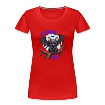 Schöne Fledermäuse - Frauen Premium Bio T-Shirt - Rot - Vorne - Mia (176cm)