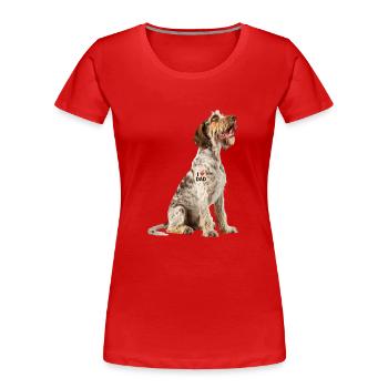 Italiano Spinone Sapa - Women's Premium Organic T-Shirt - red - Front - Mia (176cm)