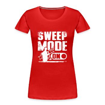 Chimney Sweep mode on - Women's Premium Organic T-Shirt - red - Front - Mia (176cm)