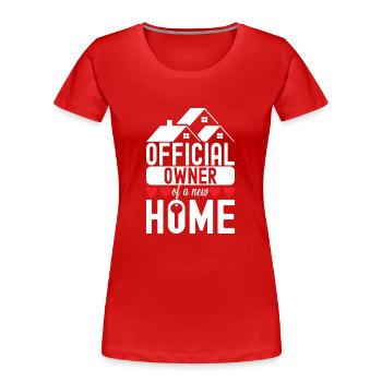Homeowners Housewarming Party - Women's Premium Organic T-Shirt - red - Front - Mia (176cm)
