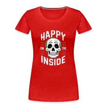 Renouveau de l’emo et mode alternative pour les enfants de la scène - T-shirt bio Premium Femme - rouge - Devant - Mia (176cm)