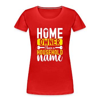 Homeowners Housewarming Party - Women's Premium Organic T-Shirt - red - Front - Mia (176cm)