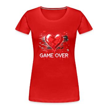 Gaming Emo Retro Games Pixel Art Goth Aesthetic - Frauen Premium Bio T-Shirt - Rot - Vorne - Mia (176cm)
