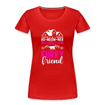 Homeowners Housewarming Party - Women's Premium Organic T-Shirt - red - Front - Mia (176cm)