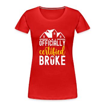 Homeowners Housewarming Party - Women's Premium Organic T-Shirt - red - Front - Mia (176cm)