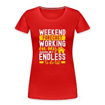 Homeowners Housewarming Party - Women's Premium Organic T-Shirt - red - Front - Mia (176cm)