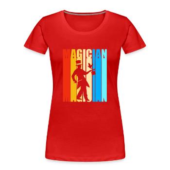 Zauberer Magie Magier - Frauen Premium Bio T-Shirt - Rot - Vorne - Mia (176cm)