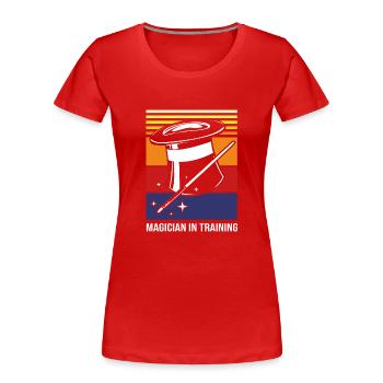 Zauberer - Frauen Premium Bio T-Shirt - Rot - Vorne - Mia (176cm)