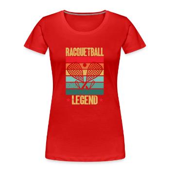 Joueur de racquetball Racquetball - T-shirt bio Premium Femme - rouge - Devant - Mia (176cm)