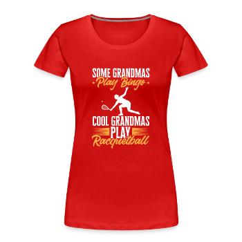 Joueur de racquetball Racquetball - T-shirt bio Premium Femme - rouge - Devant - Mia (176cm)